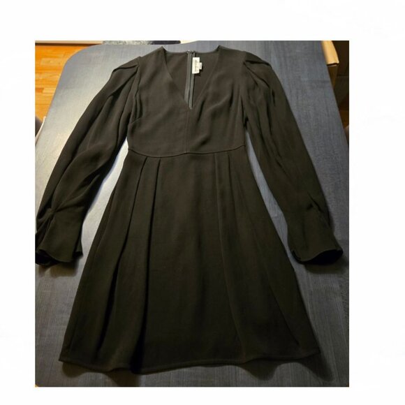 NWOT Victoria Beckham Black Deep V Mini  Dress Size - Picture 4 of 10
